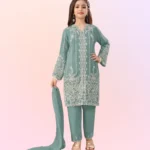 Aqua Elegance Embroidered Kurta Set