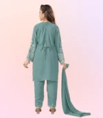 Aqua Elegance Embroidered Kurta Set - Image 5