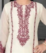 Ivory Rose Embroidered Kids Kurta Set - Image 2