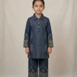 Royal Indigo Embroidered Kids Kurta Set