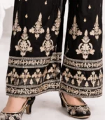 Noir Gold Embroidered Kids Kaftan Set