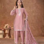 Rose Mist Embroidered Kurta Set