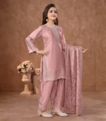 Rose Mist Embroidered Kurta Set - Image 3