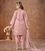 Rose Mist Embroidered Kurta Set - Image 5