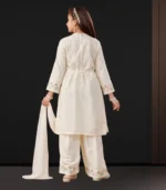 Ivory Blossom Embroidered Kurta Set - Image 3